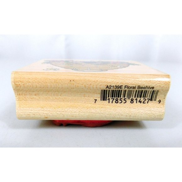 Rubber Stampede Floral Beehive A2139E Rubber Stamp Wood Mounted Bees Flowers - Picture 4 of 7